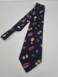 Cravatta Moschino in seta Made in Italy vintage