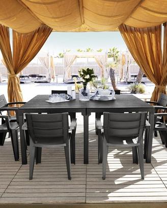 Set tavolo allungabile + 6 poltrone