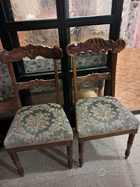 2 sedie genovesi anno 1800, antiquariato