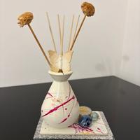 Profumatore fatto a mano in ceramica e vetro