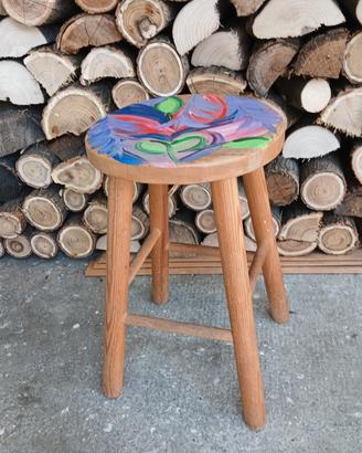 Sgabellino in legno