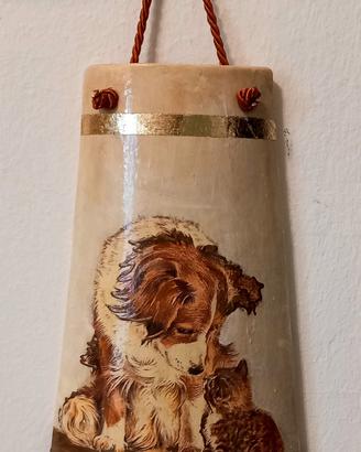 tegola  decoupage e pittorico