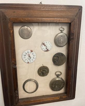 Quadro con orologi antichi