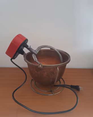 Paiolo elettrico in rame per polenta vintage