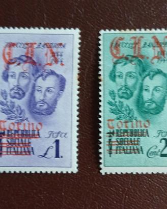 1945- francobolli stampati C.L.N. emissioni locali