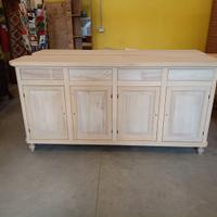 Credenza a 4 Ante "Napoletana" Grezza Nuova
