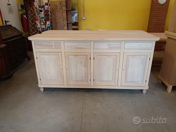 Credenza a 4 Ante "Napoletana" Grezza Nuova
