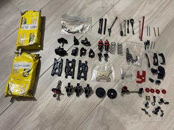 Lotto ricambi LC RACING 1/14 + treno gomme matrix