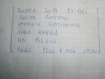 Motore 1.5 tdci dacia duster tipo k9kr8