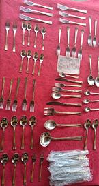 Servizio posate Gottinghen 18/10 placcate in oro 