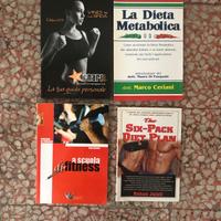 Vari libri su body building, fitness e diete