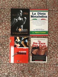 Vari libri su body building, fitness e diete