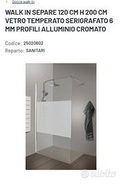 walk in doccia con vetro