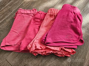 Set 4 pack pantaloncini corti bambina 104/116 cm