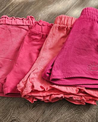 Set 4 pack pantaloncini corti bambina 104/116 cm