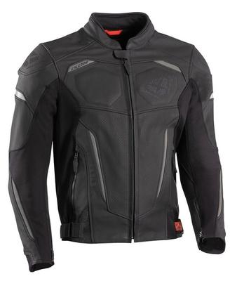 Giacca Pelle Ixon Ceros nero antracite