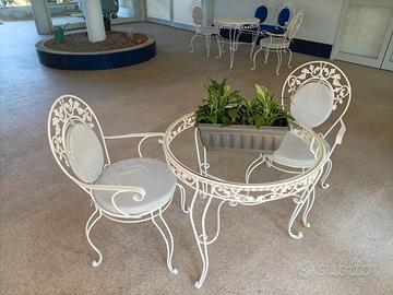 set da giardino in ferro battuto