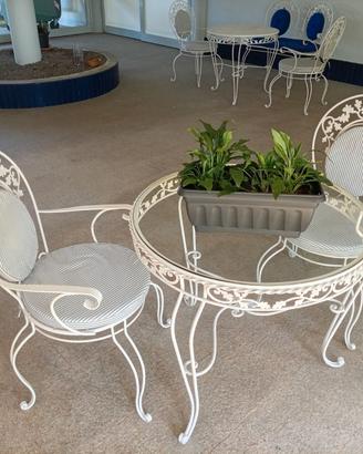 set da giardino in ferro battuto