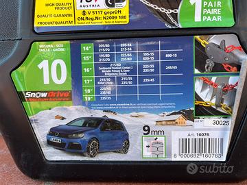 Catene da neve  9mm Taglia 10