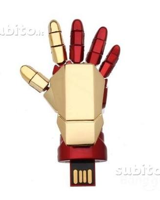 Iron Man Mano Hand USB Key Penna 8 Gb Nuova