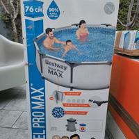 piscina bestway pro steel max + filtro acqua 
