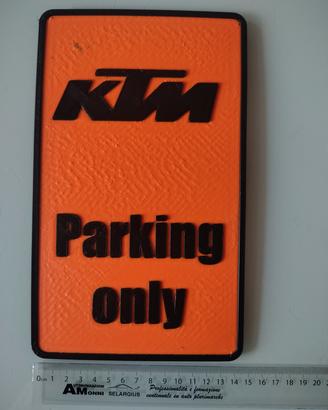 KTM targa da parcheggio o garage