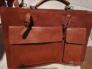 Borsa in pelle marrone