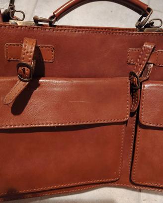 Borsa in pelle marrone