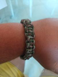 Bracciale in corda ,stile militare intrecciato