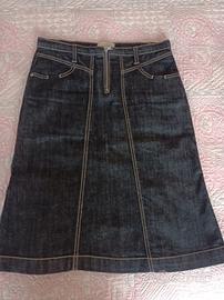 gonna jeans vintage anni 80 