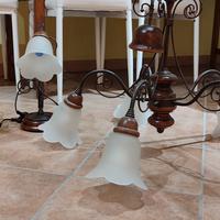 Lampadario + 2 Abat jour