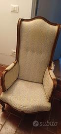 Coppia di poltrone vintage stile Luigi XV