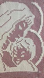 Capezzale a filet a Modano - Madonna con Bambino