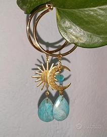 🌿 Orecchini LunaSole Handmade 🌿Pietre Amazzonite