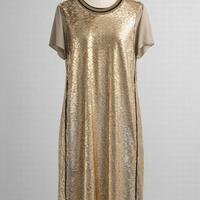 estito Twin-Set paillettes oro 
