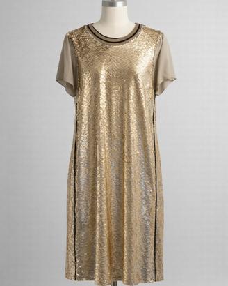 vestito Twin-Set paillettes oro 