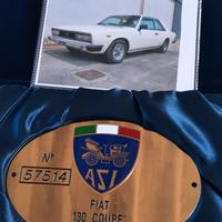 FIAT 130 coupe ASI targa oro