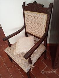 poltrona antica restaurata 