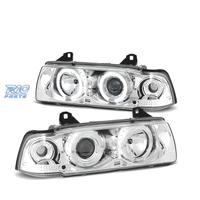 FARI BMW E36 90-99 ANGEL EYES FONDO CROMATO