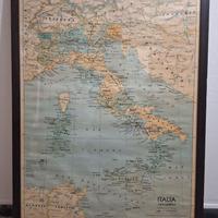 Quadro Cartina geopolitica dell'Italia