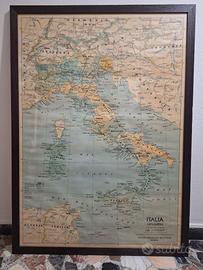 Quadro Cartina geopolitica dell'Italia
