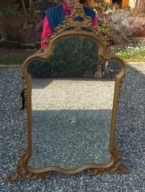 Specchio Antico Vintage Arredo Liberty Cornice Oro