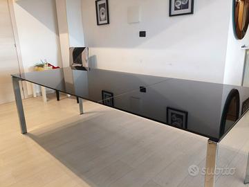 Tavolo in vetro temperato 160(230)X90