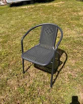 20 Sedie da esterno in alluminio e plastica