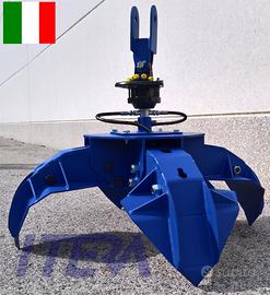 POLIPO IPR800 con Rotatore idraulico pinza Legna-P