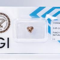 Diamante naturale IGI 0.68 ct sigillato, a goccia