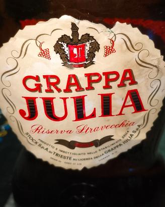 grappa Julia riserva stravecchia anni 60 70 