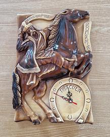Orologio da parete vintage di Dracula in ceramica