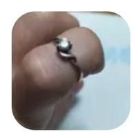 anello in argento con zircone 