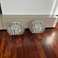 Coppia di applique con cristalli